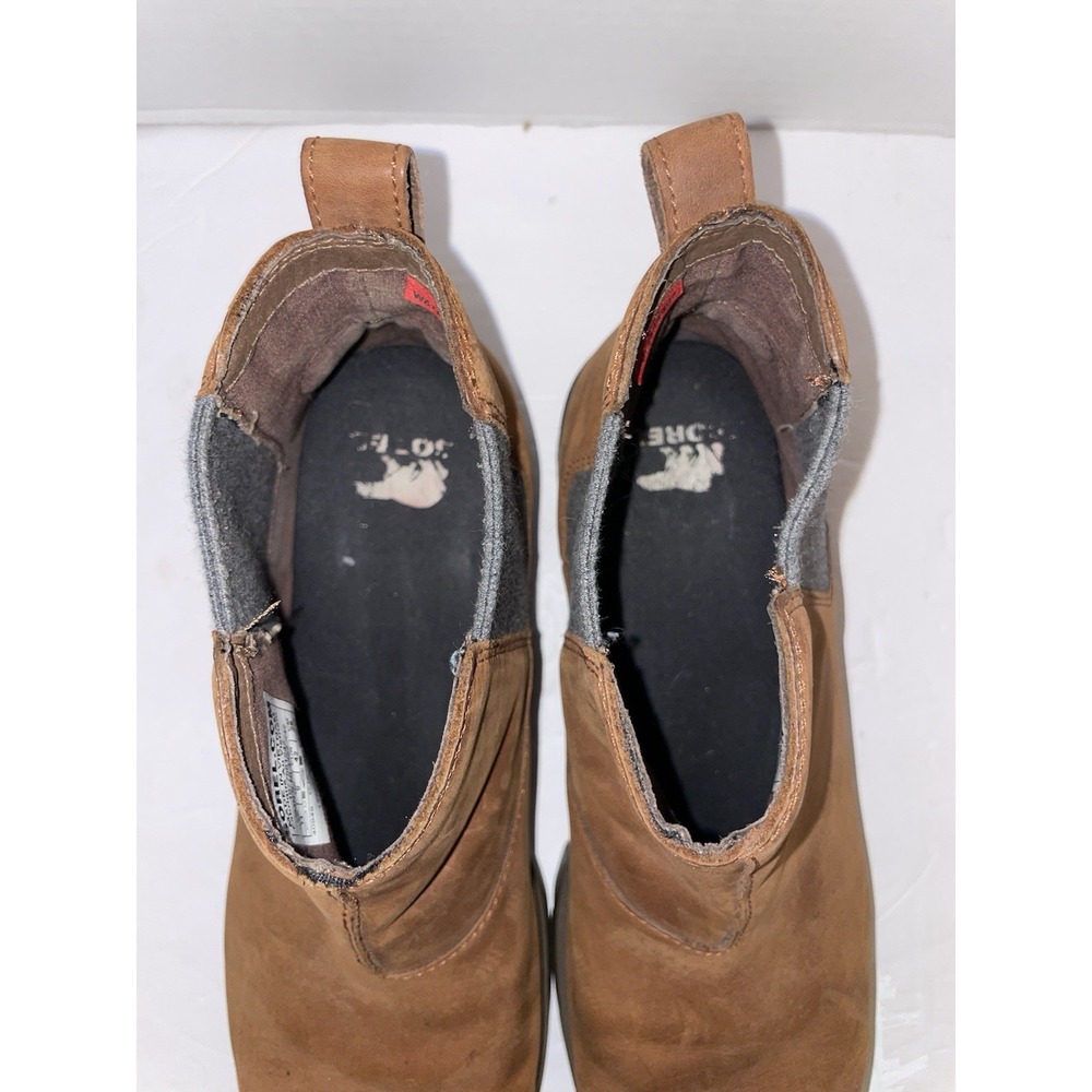 Sorel Waterproof Women's Emelie II Chelsea Bootie In Dark Amber/Tobacco Size 11 - Picture 6 of 13